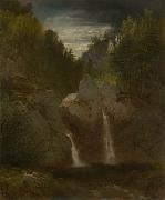 John Frederick Kensett Rock Pool, Bash-Bish Falls oil